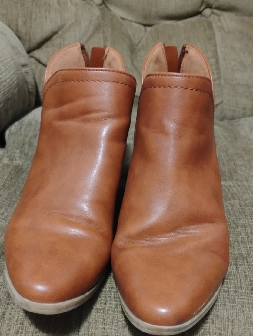 Maurices Brown Leather Ankle Booties